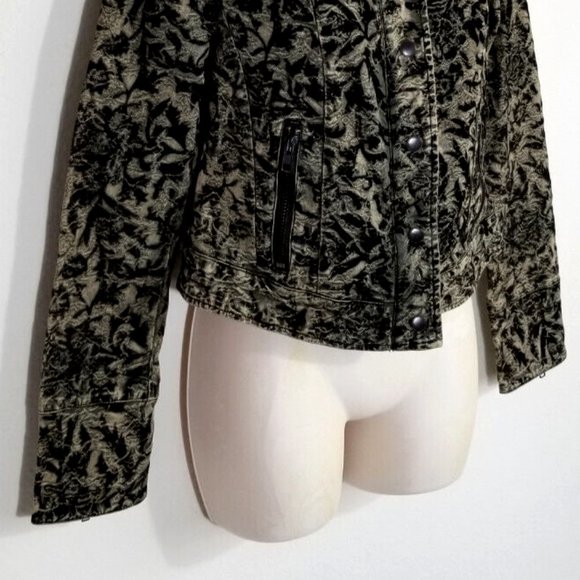 FREE PEOPLE "Follow the Flock" Motorcycle Jacket 5459E1M - Picture 3 of 16